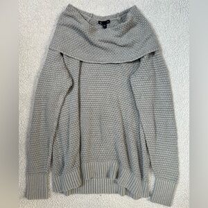 GAP light gray knit cowl neck long sleeve sweater size xl